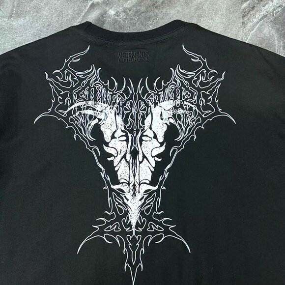 Black Printed Short-Sleeve T-Shirt By Vetements - Picture 8 of 8